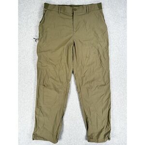 Backcountry Pants Green Lightweight Womens 12 Straight Leg Hiking Travel Elastic
